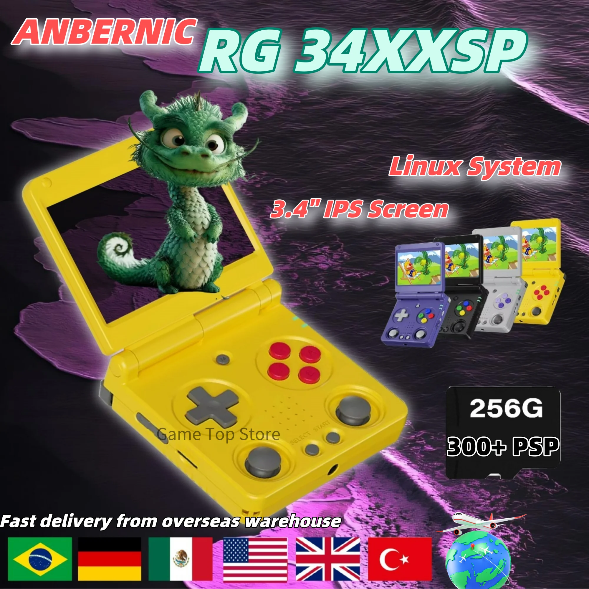 Arcade Vibes - ANBERNIC RG34XXSP Retro Handheld Game Console
