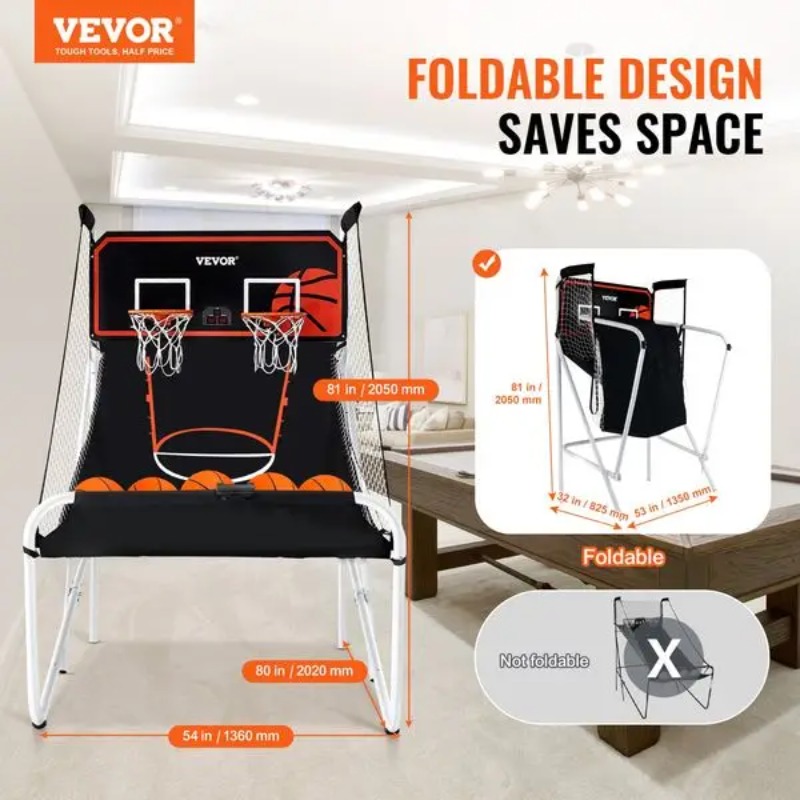 【Hot Item】Foldable Basketball  - огляд і ціна Arcade Games & Vending Co