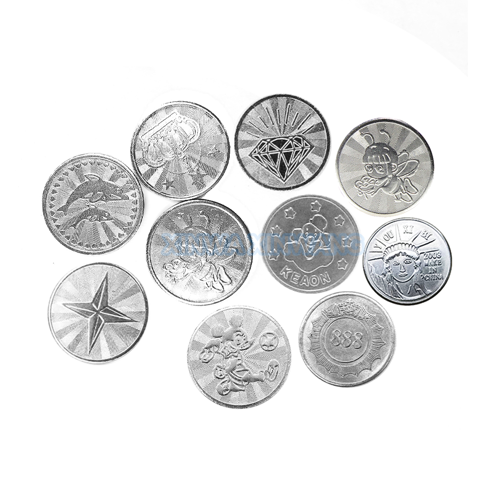 100PCS  Coins Tokens Stainless - огляд і ціна Arcade Games And Vending