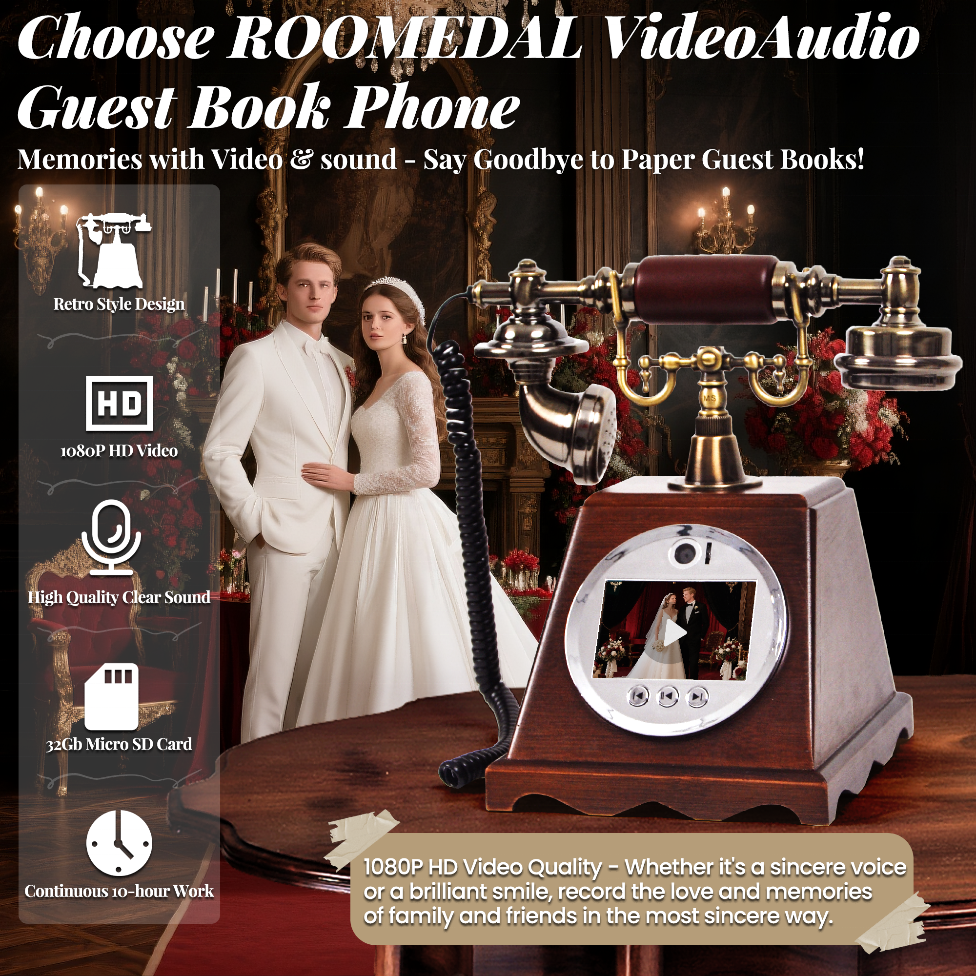 New Arrival Walnut Antique Tel - огляд і ціна Photo Booth Machine